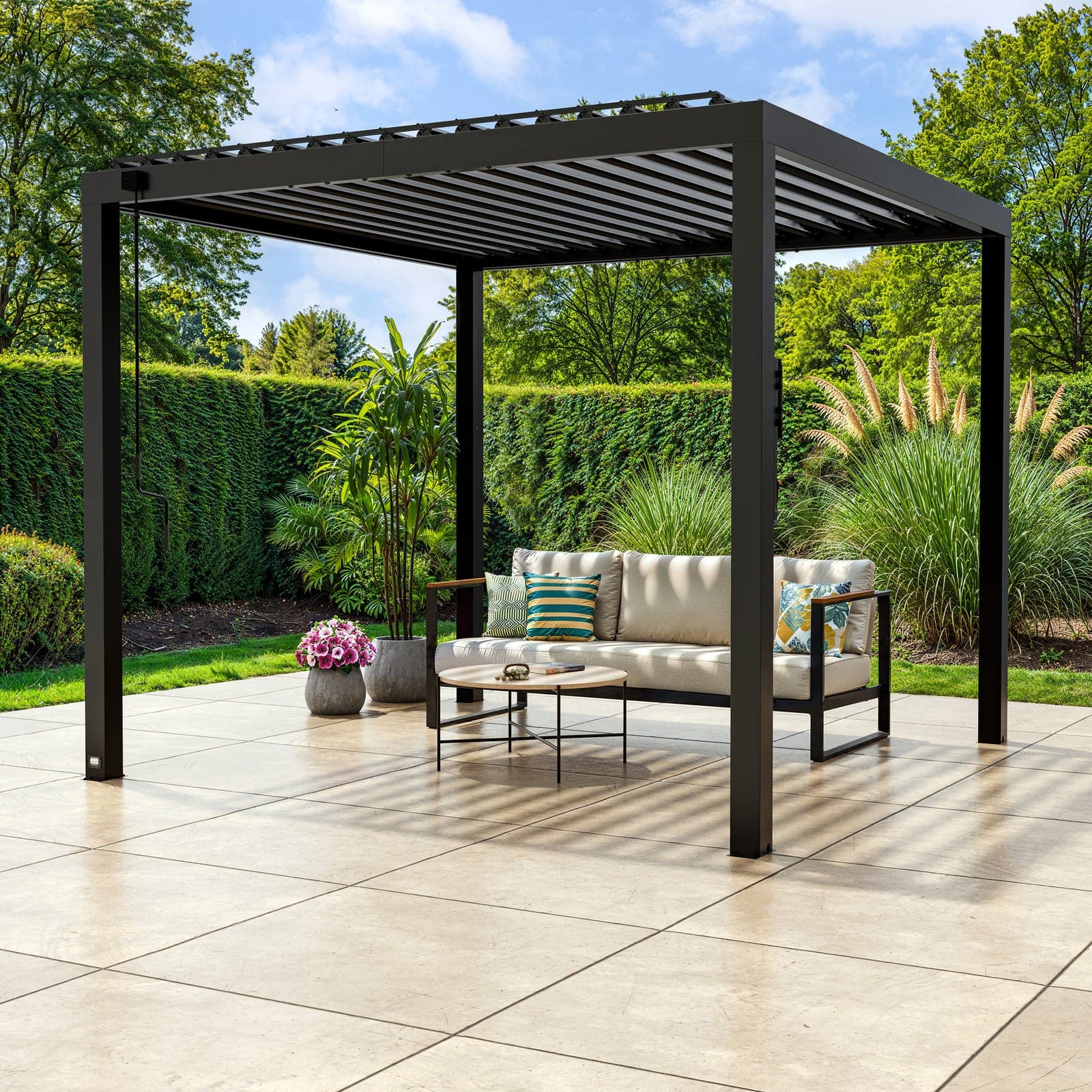 Pergola Napa 16×14 — aluminium blanc pur