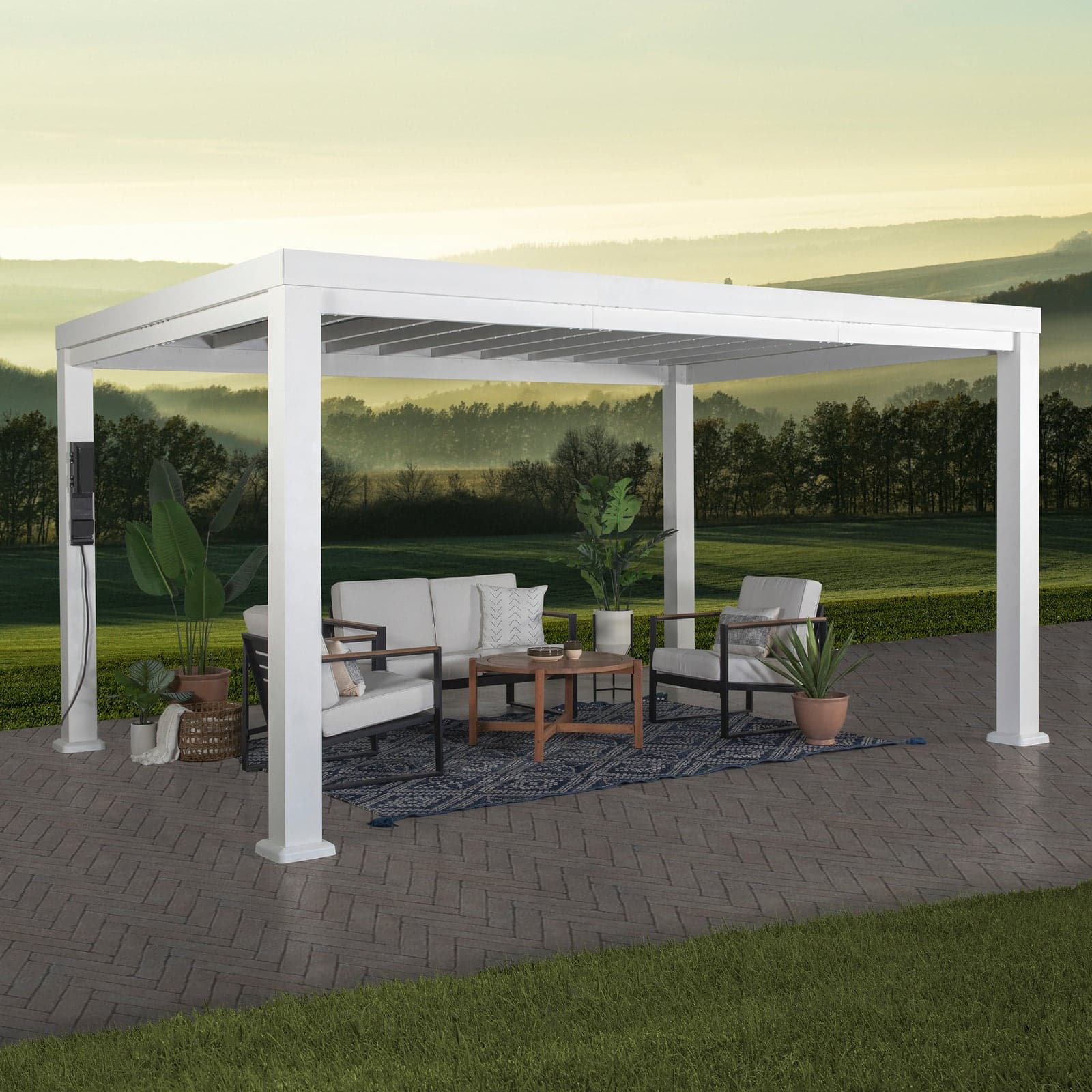 Pergola Windham 14×12 — Voile d'ombrage